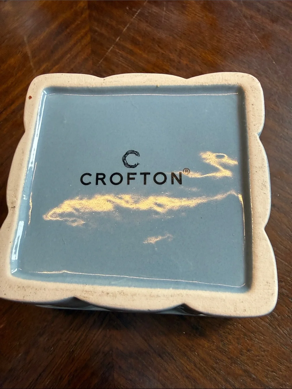 Ceramic Blue Ginger Jar and Croton Berry Dish